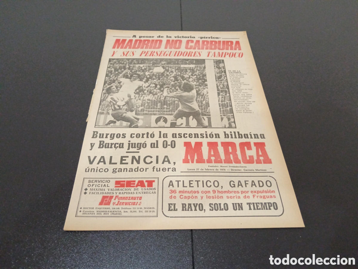 Coleccionismo deportivo: MARCA 27/02/1978 - Foto 1