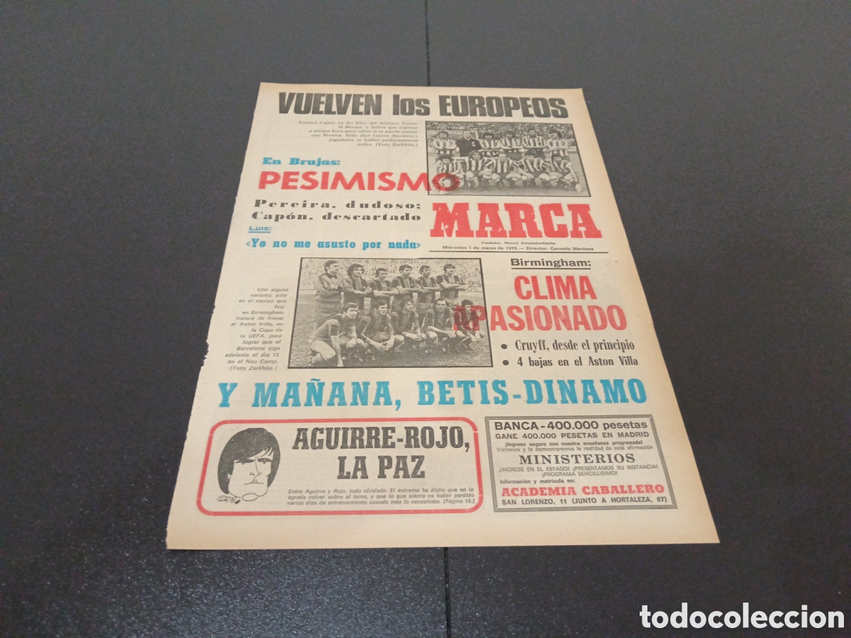 Coleccionismo deportivo: MARCA 01/03/1978 - Foto 1