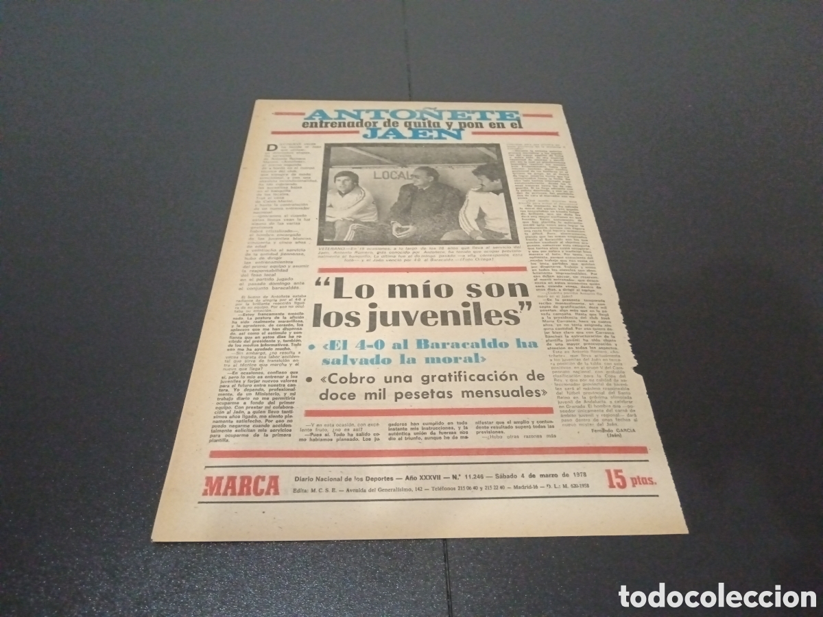 Coleccionismo deportivo: MARCA 04/03/1978 - Foto 4