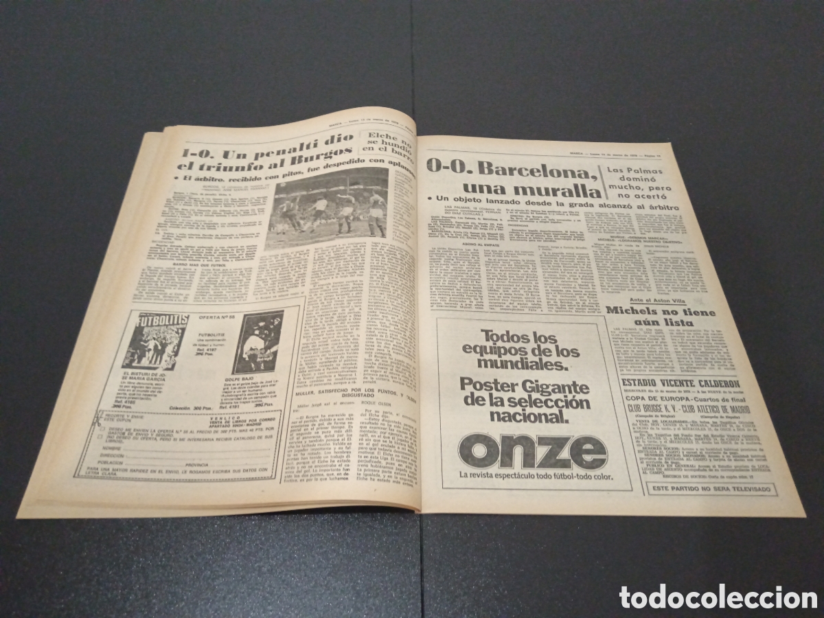 Coleccionismo deportivo: MARCA 13/03/1978 - Foto 6