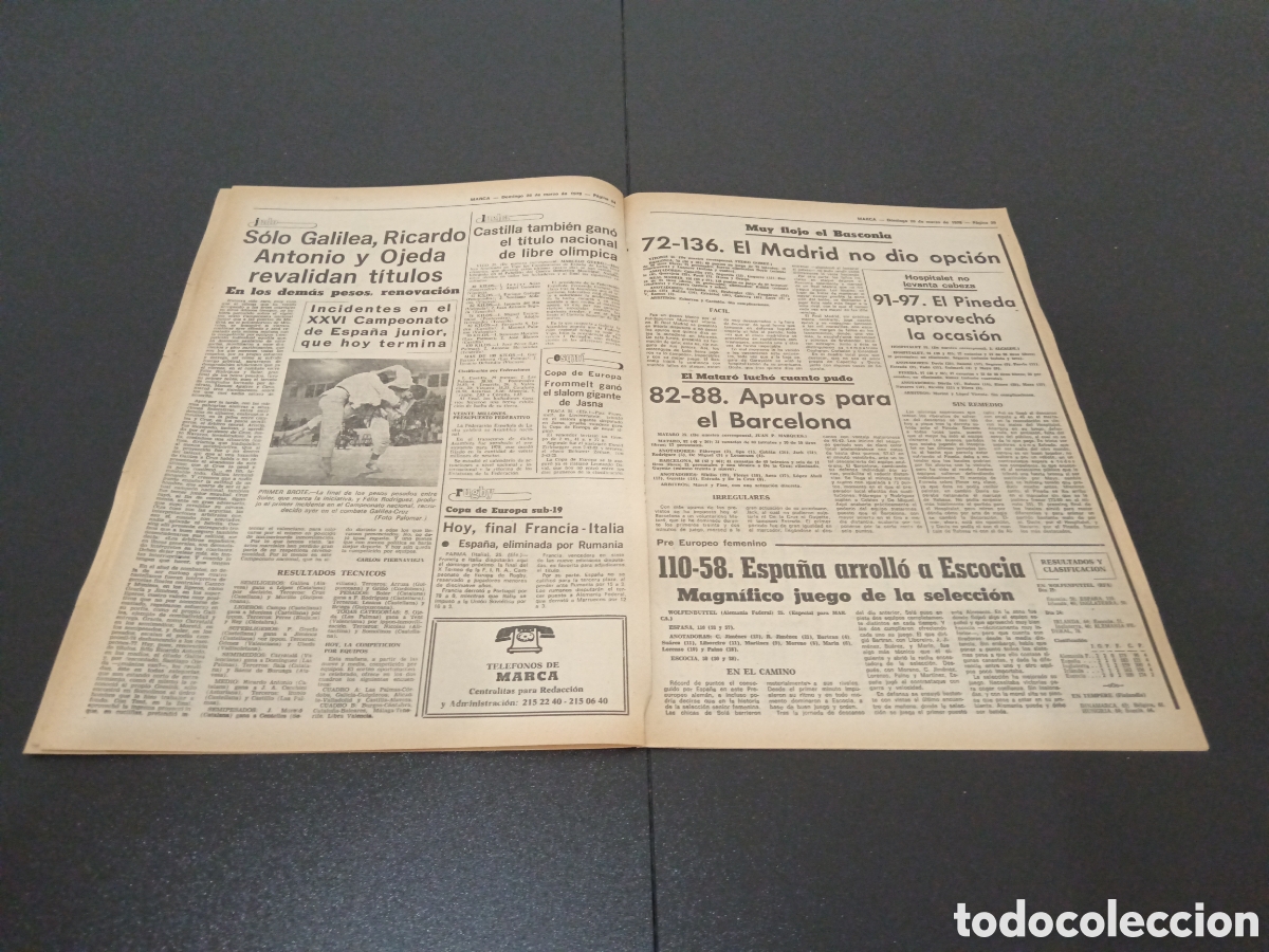 Coleccionismo deportivo: MARCA 26/03/1978 - Foto 4