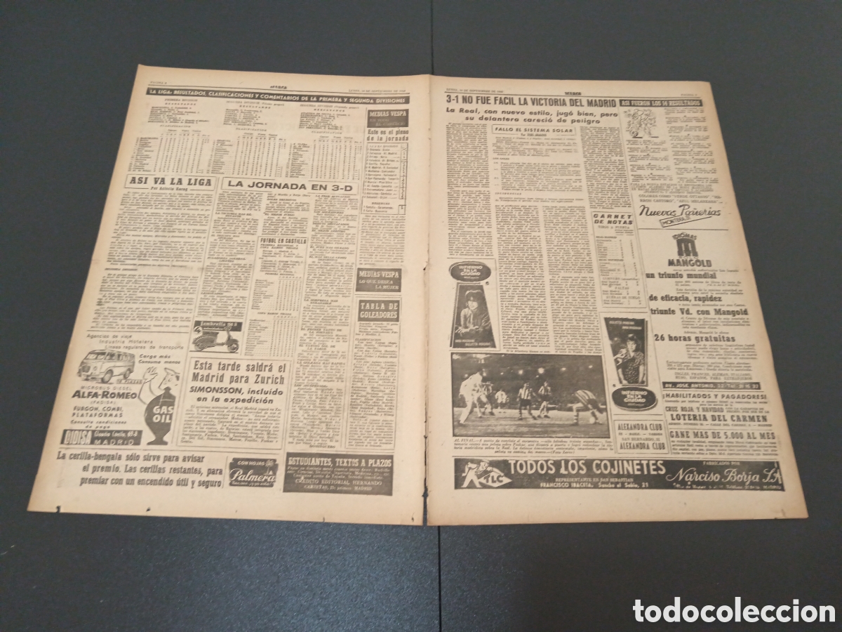 Coleccionismo deportivo: MARCA 19 DE SEPTIEMBRE 1960 - Foto 2