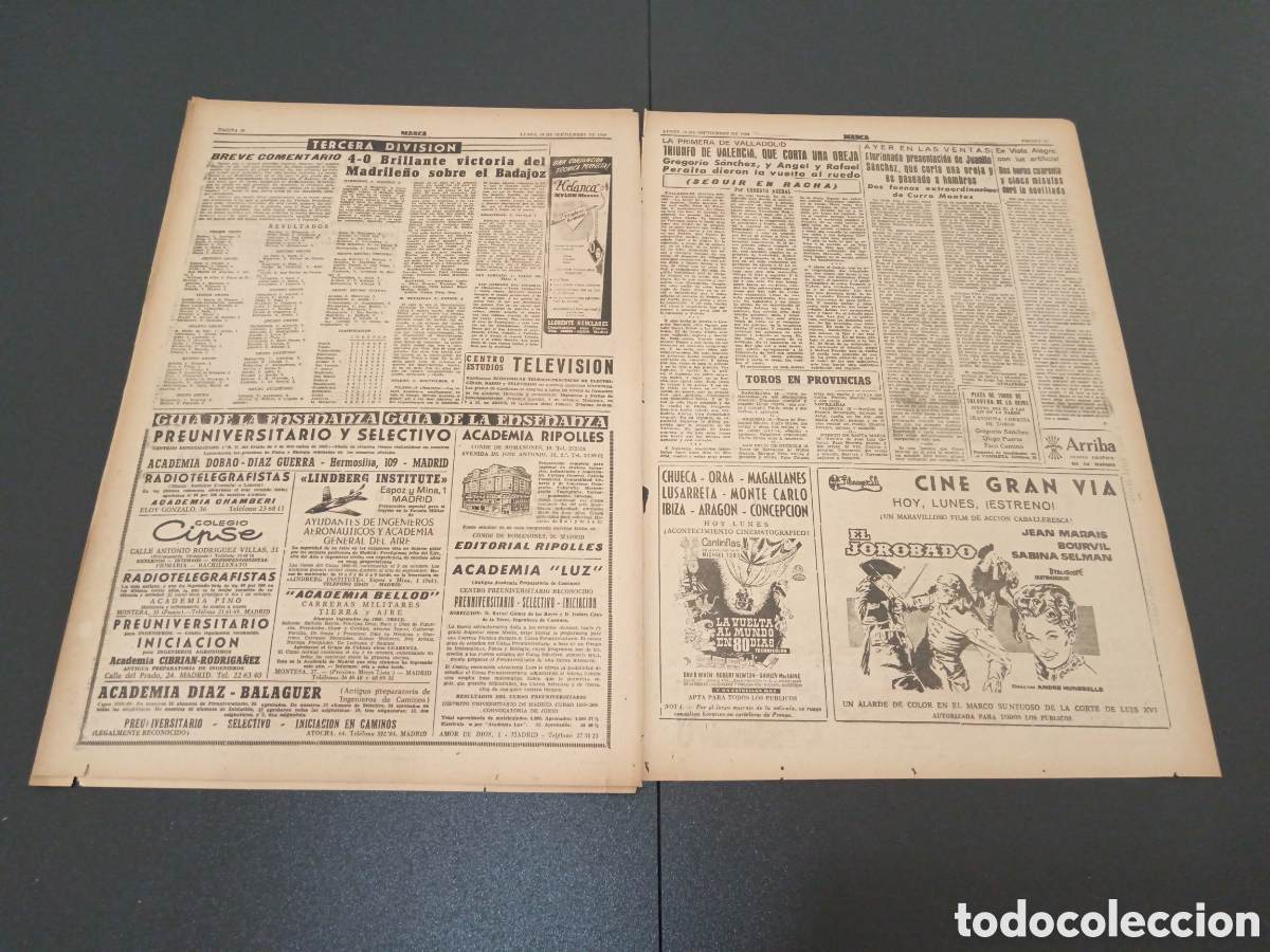 Coleccionismo deportivo: MARCA 19 DE SEPTIEMBRE 1960 - Foto 6