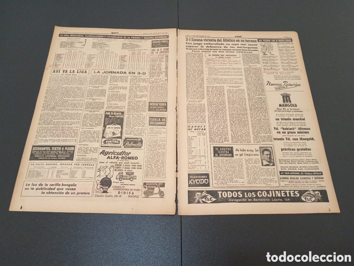 Coleccionismo deportivo: MARCA 26 DE SEPTIEMBRE 1960 - Foto 2