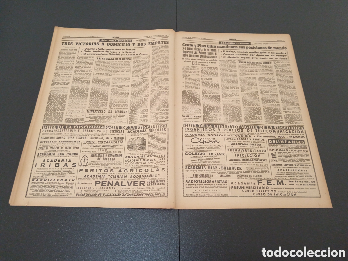 Coleccionismo deportivo: MARCA 26 DE SEPTIEMBRE 1960 - Foto 5