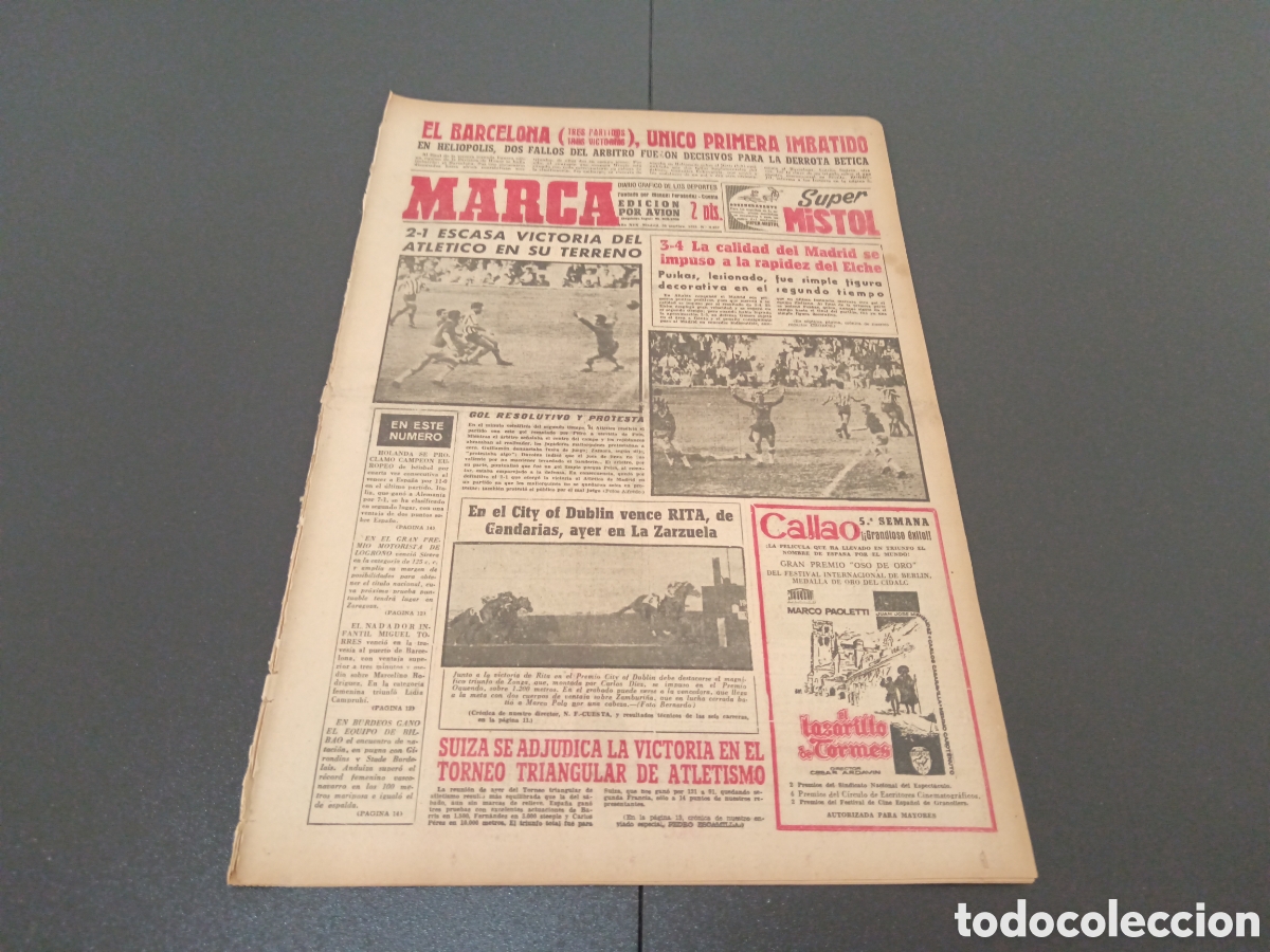Coleccionismo deportivo: MARCA 26 DE SEPTIEMBRE 1960 - Foto 1
