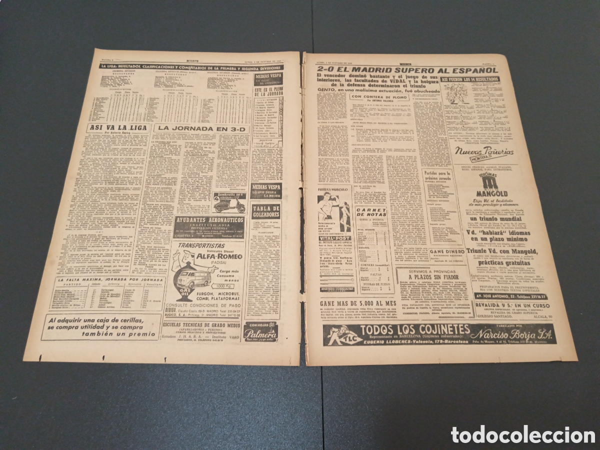 Coleccionismo deportivo: MARCA 03 DE OCTUBRE 1960 - Foto 2