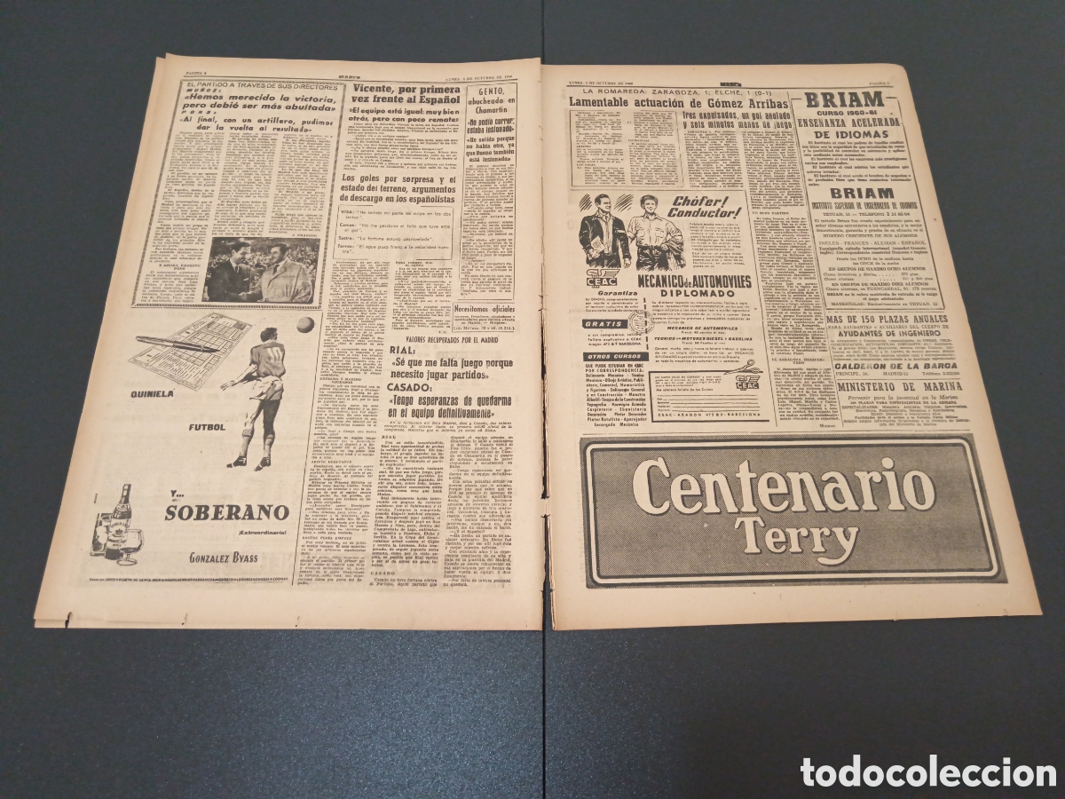 Coleccionismo deportivo: MARCA 03 DE OCTUBRE 1960 - Foto 3