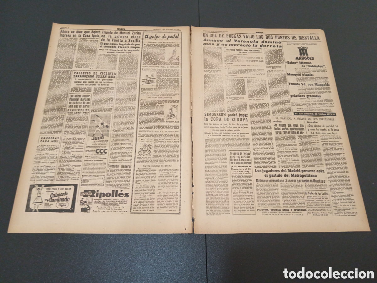 Coleccionismo deportivo: MARCA 09 DE OCTUBRE 1960 - Foto 2