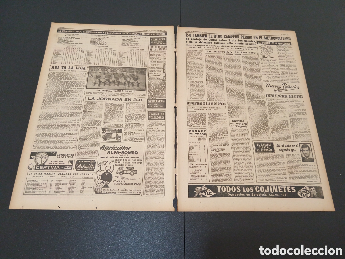 Coleccionismo deportivo: MARCA 10 DE OCTUBRE 1960 - Foto 2