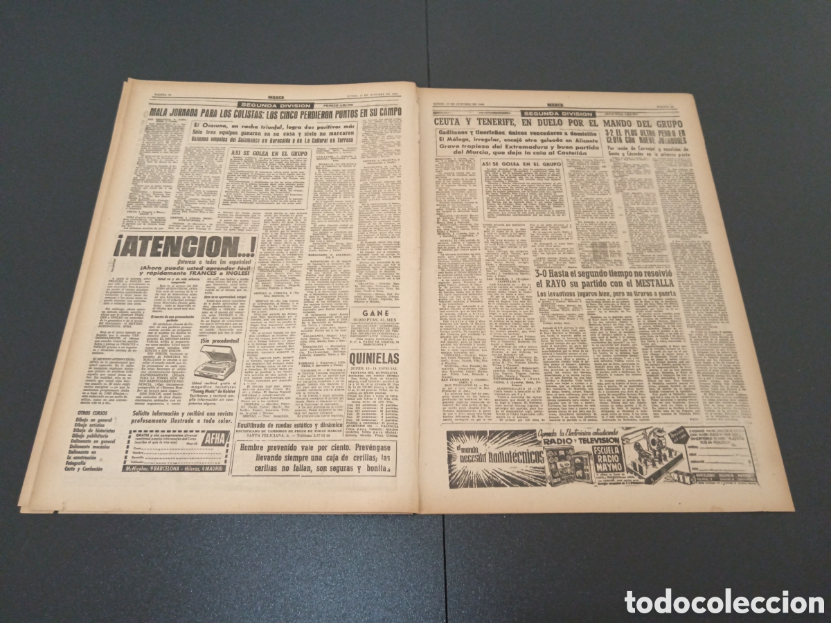 Coleccionismo deportivo: MARCA 17 DE OCTUBRE 1960 - Foto 6