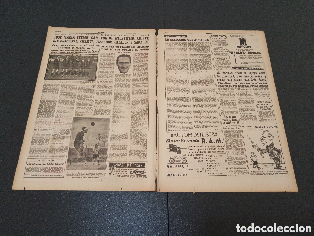 Coleccionismo deportivo: MARCA 23 DE OCTUBRE 1960 - Foto 2