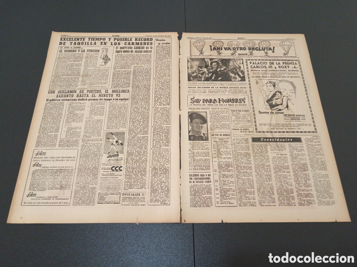 Coleccionismo deportivo: MARCA 23 DE OCTUBRE 1960 - Foto 3