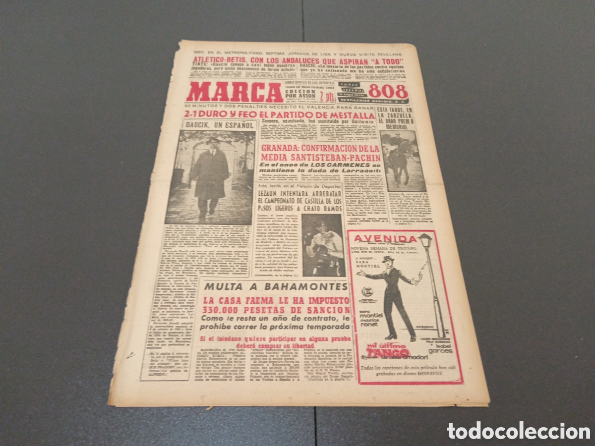 Coleccionismo deportivo: MARCA 23 DE OCTUBRE 1960 - Foto 1