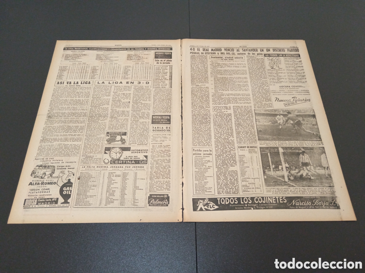 Coleccionismo deportivo: MARCA 02 DE ENERO 1961 - Foto 2