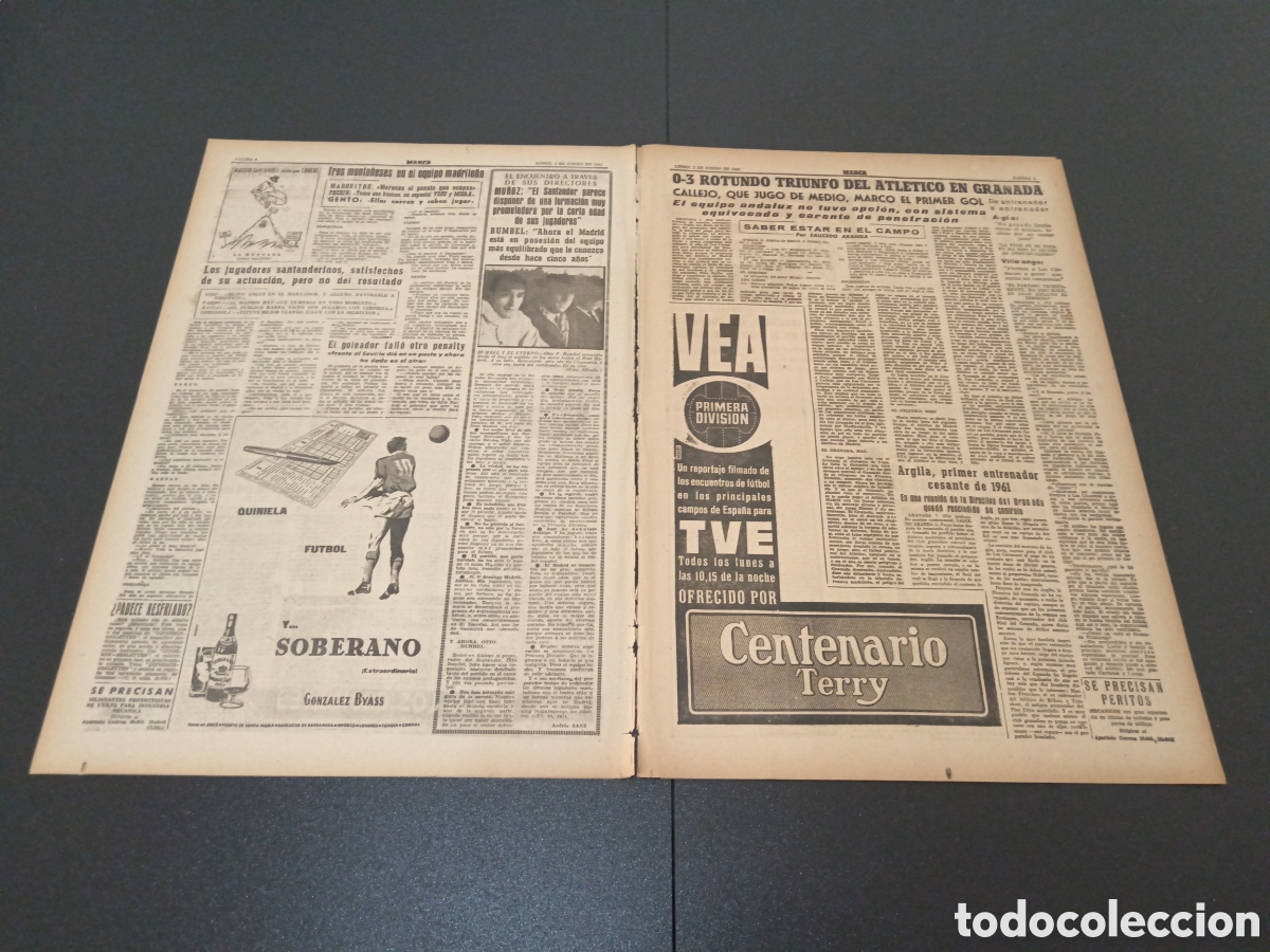 Coleccionismo deportivo: MARCA 02 DE ENERO 1961 - Foto 3
