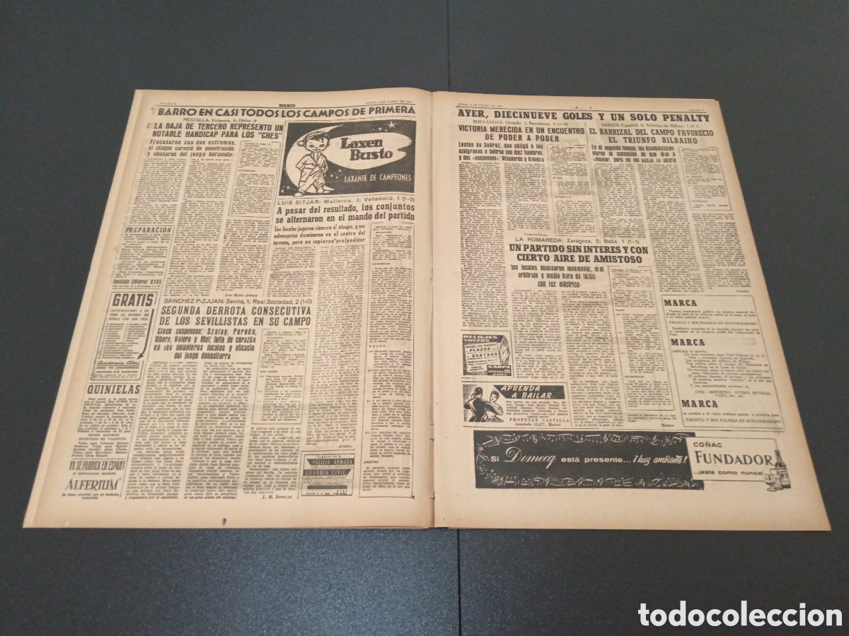 Coleccionismo deportivo: MARCA 02 DE ENERO 1961 - Foto 4