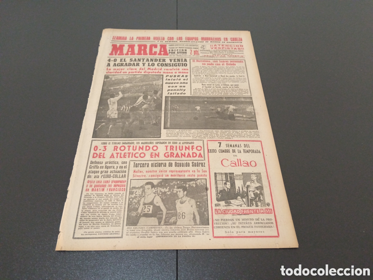 Coleccionismo deportivo: MARCA 02 DE ENERO 1961 - Foto 1