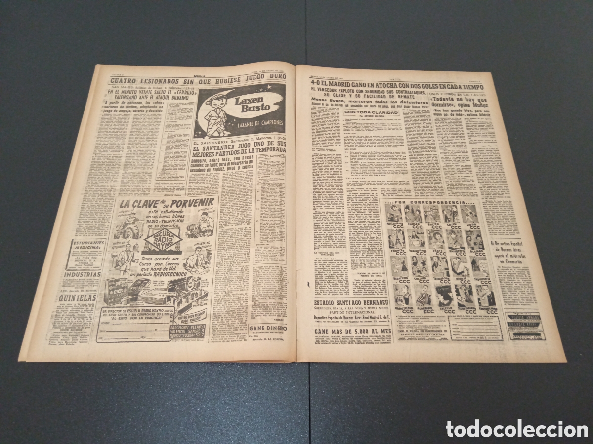Coleccionismo deportivo: MARCA 16 DE ENERO 1961 - Foto 4