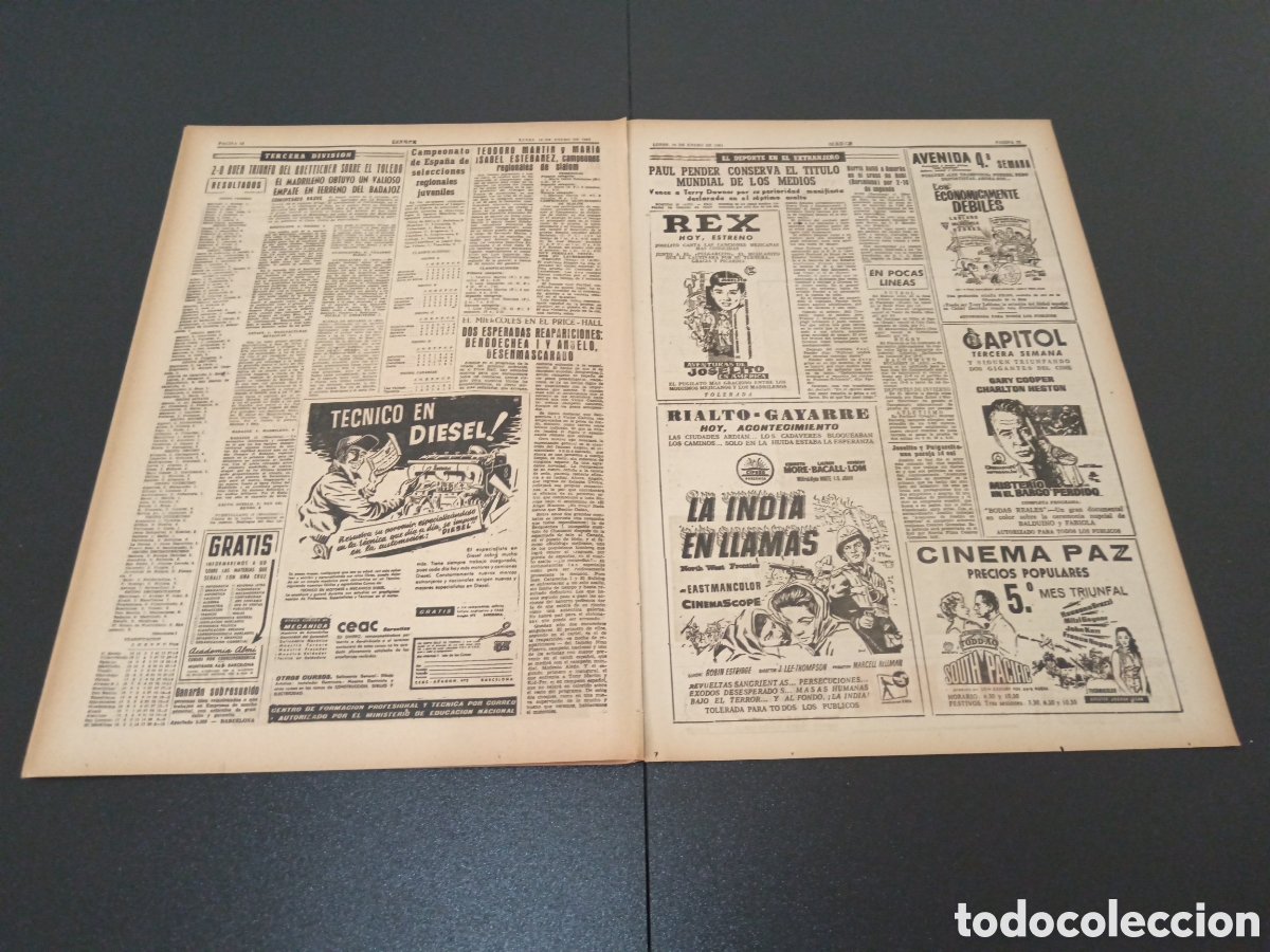 Coleccionismo deportivo: MARCA 16 DE ENERO 1961 - Foto 7