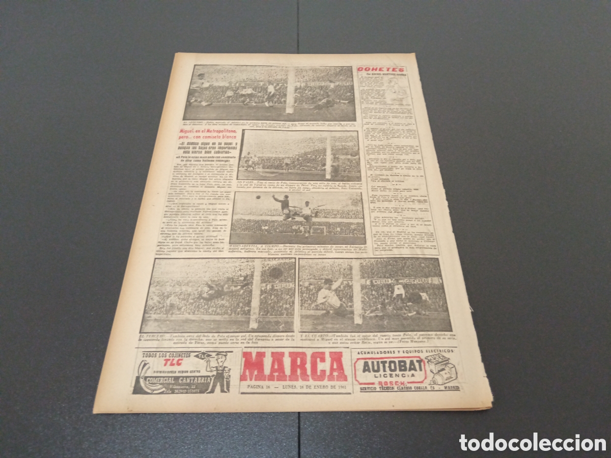 Coleccionismo deportivo: MARCA 16 DE ENERO 1961 - Foto 8