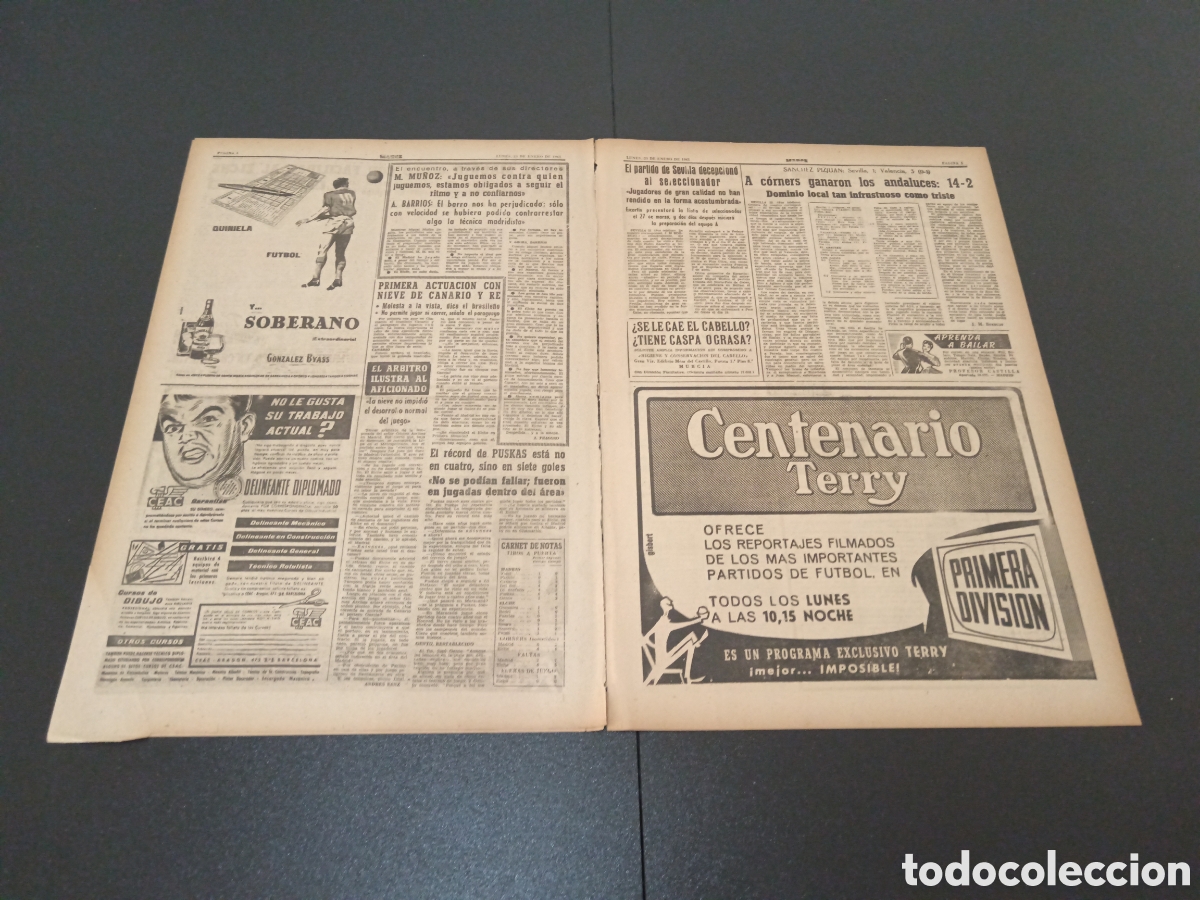Coleccionismo deportivo: MARCA 23 DE ENERO 1961 - Foto 3