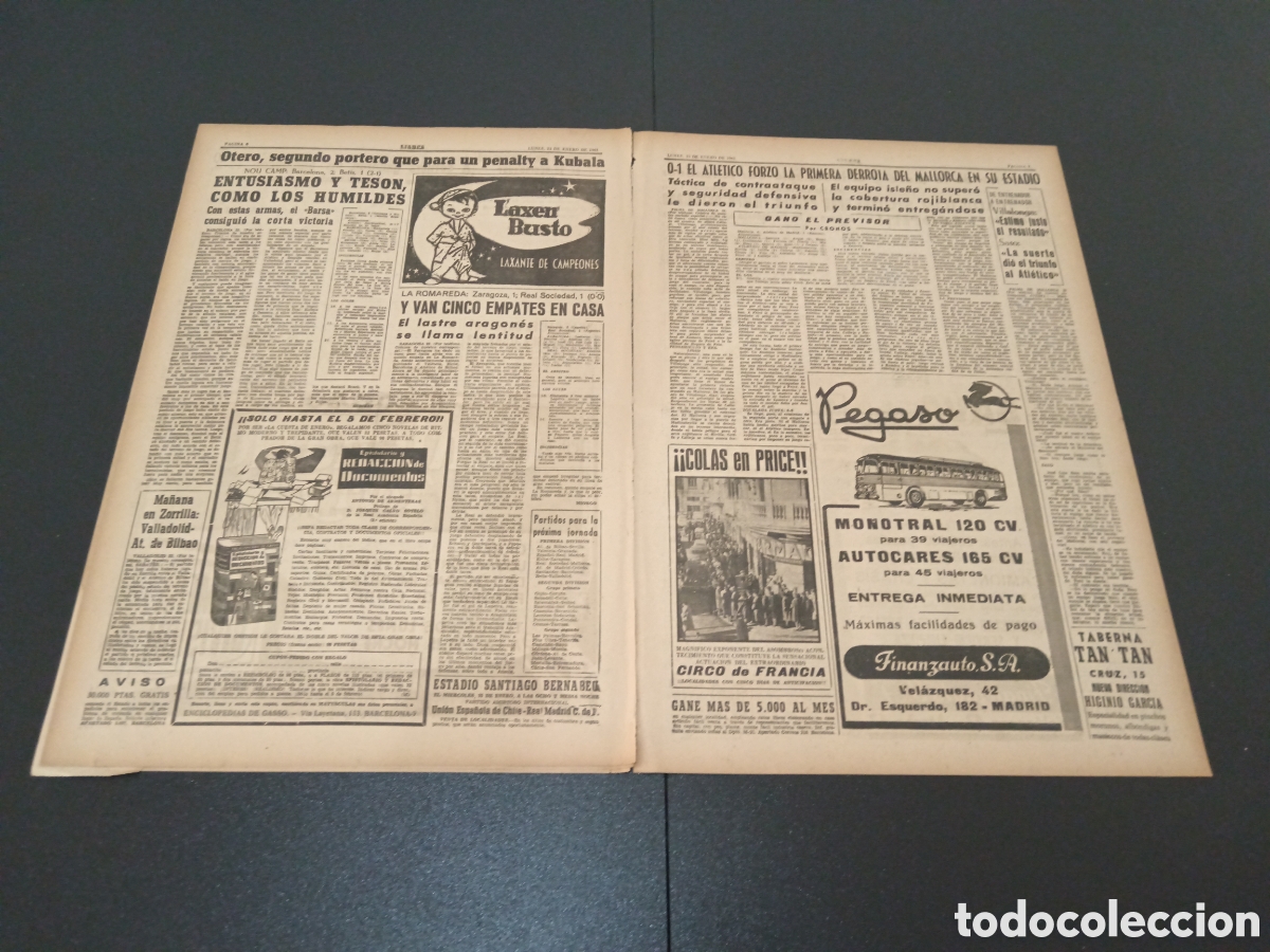 Coleccionismo deportivo: MARCA 23 DE ENERO 1961 - Foto 4
