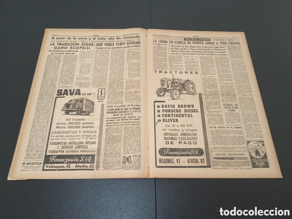 Coleccionismo deportivo: MARCA 23 DE ENERO 1961 - Foto 5