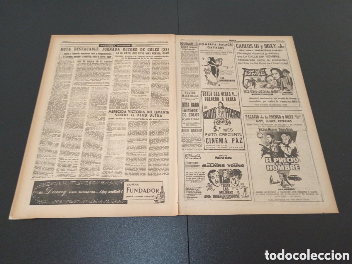 Coleccionismo deportivo: MARCA 23 DE ENERO 1961 - Foto 6