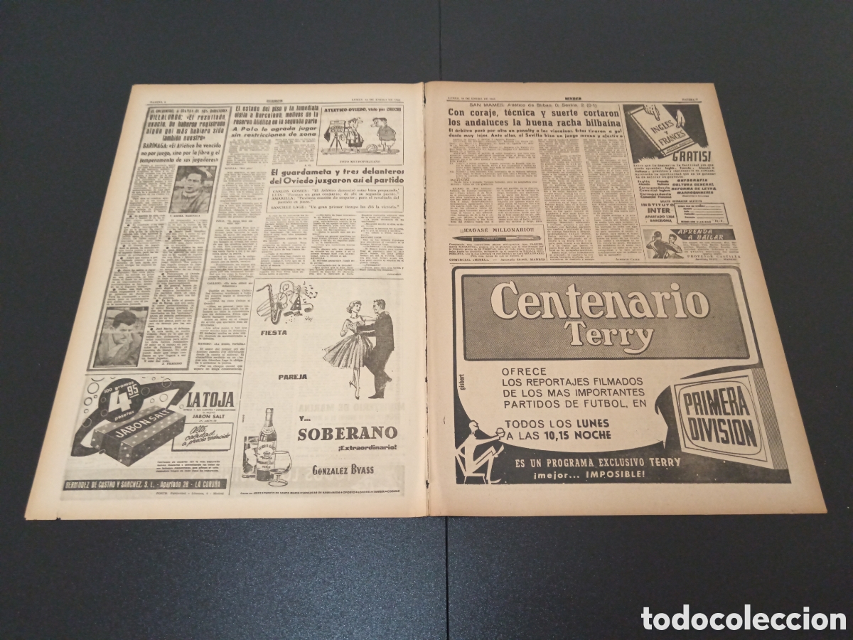 Coleccionismo deportivo: MARCA 30 DE ENERO 1961 - Foto 3