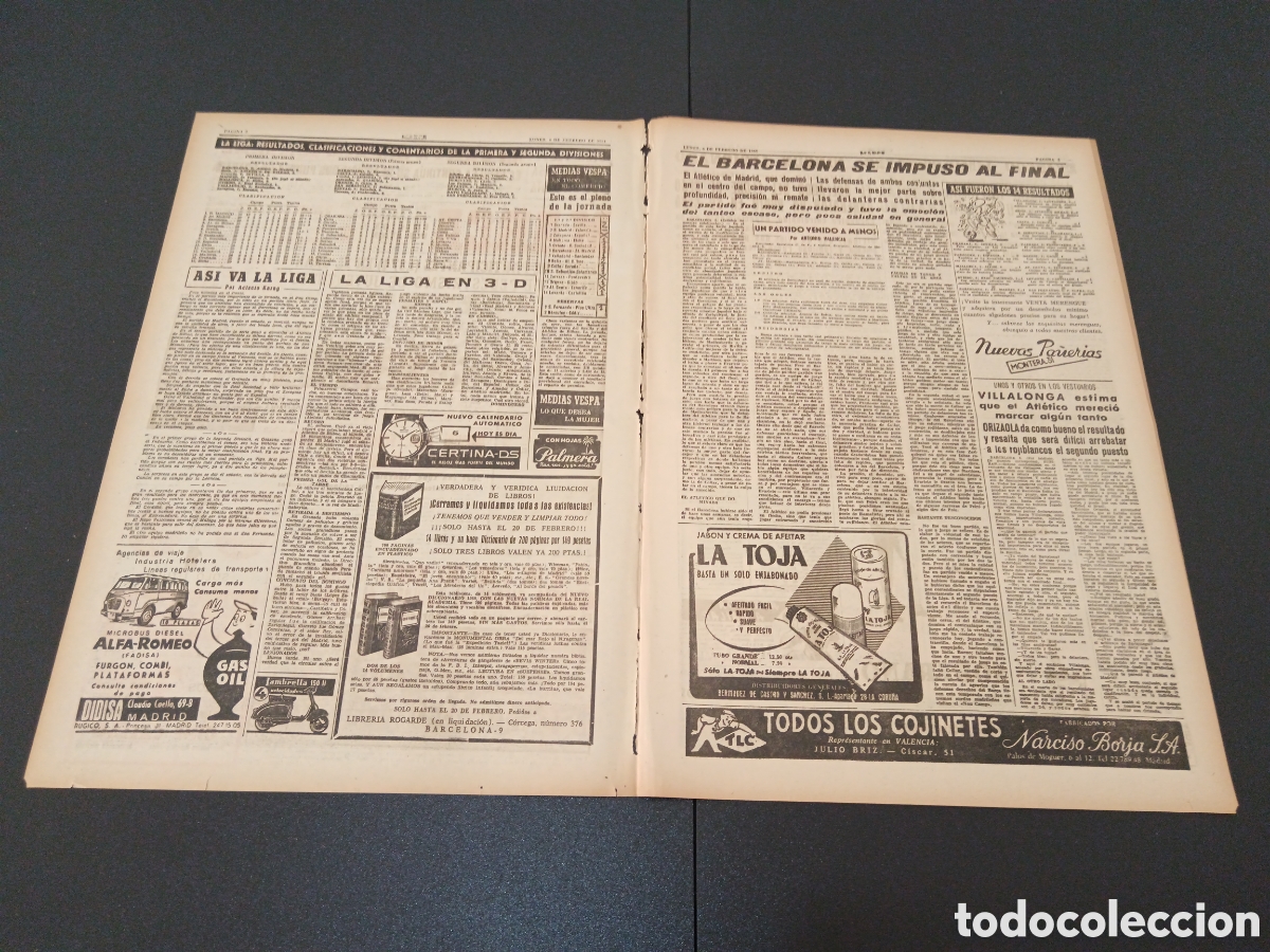 Coleccionismo deportivo: MARCA 06 DE FEBRERO 1961 - Foto 2