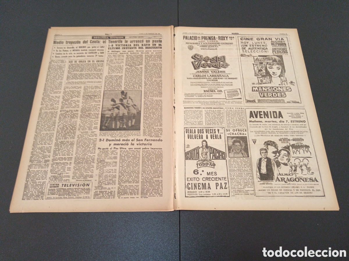 Coleccionismo deportivo: MARCA 06 DE FEBRERO 1961 - Foto 5