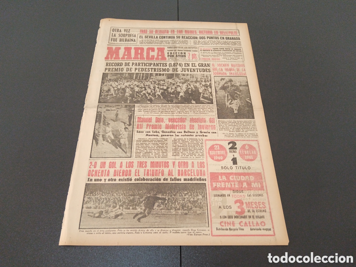 Coleccionismo deportivo: MARCA 06 DE FEBRERO 1961 - Foto 1
