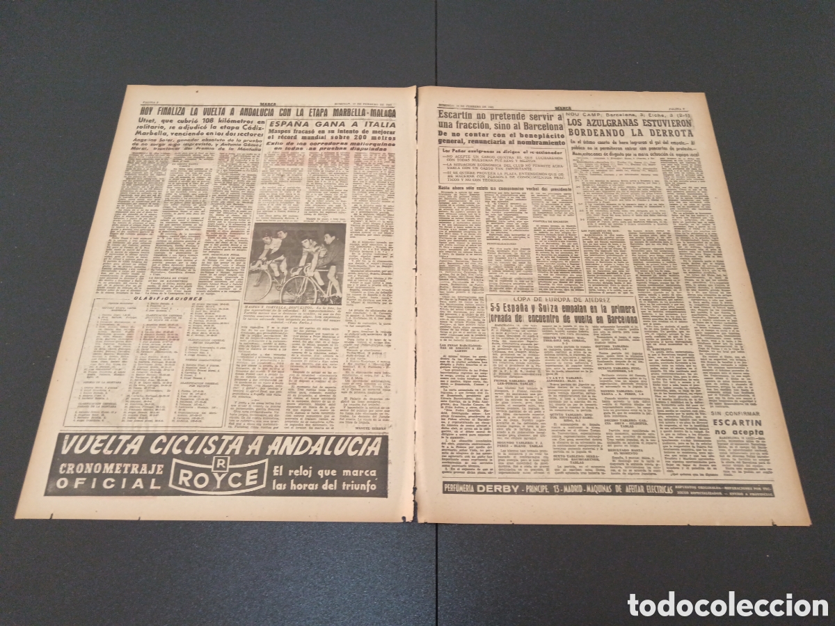 Coleccionismo deportivo: MARCA 19 DE FEBRERO 1961 - Foto 2