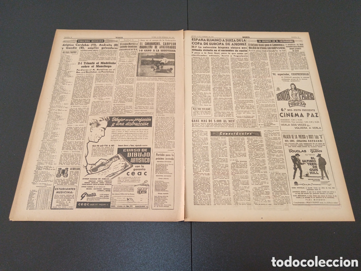 Coleccionismo deportivo: MARCA 20 DE FEBRERO 1961 - Foto 6