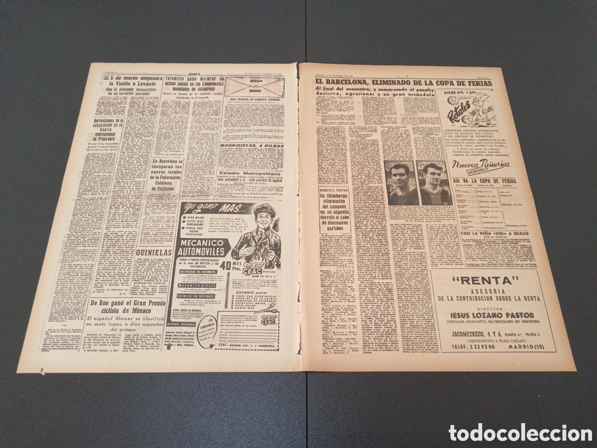 Coleccionismo deportivo: MARCA 23 DE FEBRERO 1961 - Foto 2