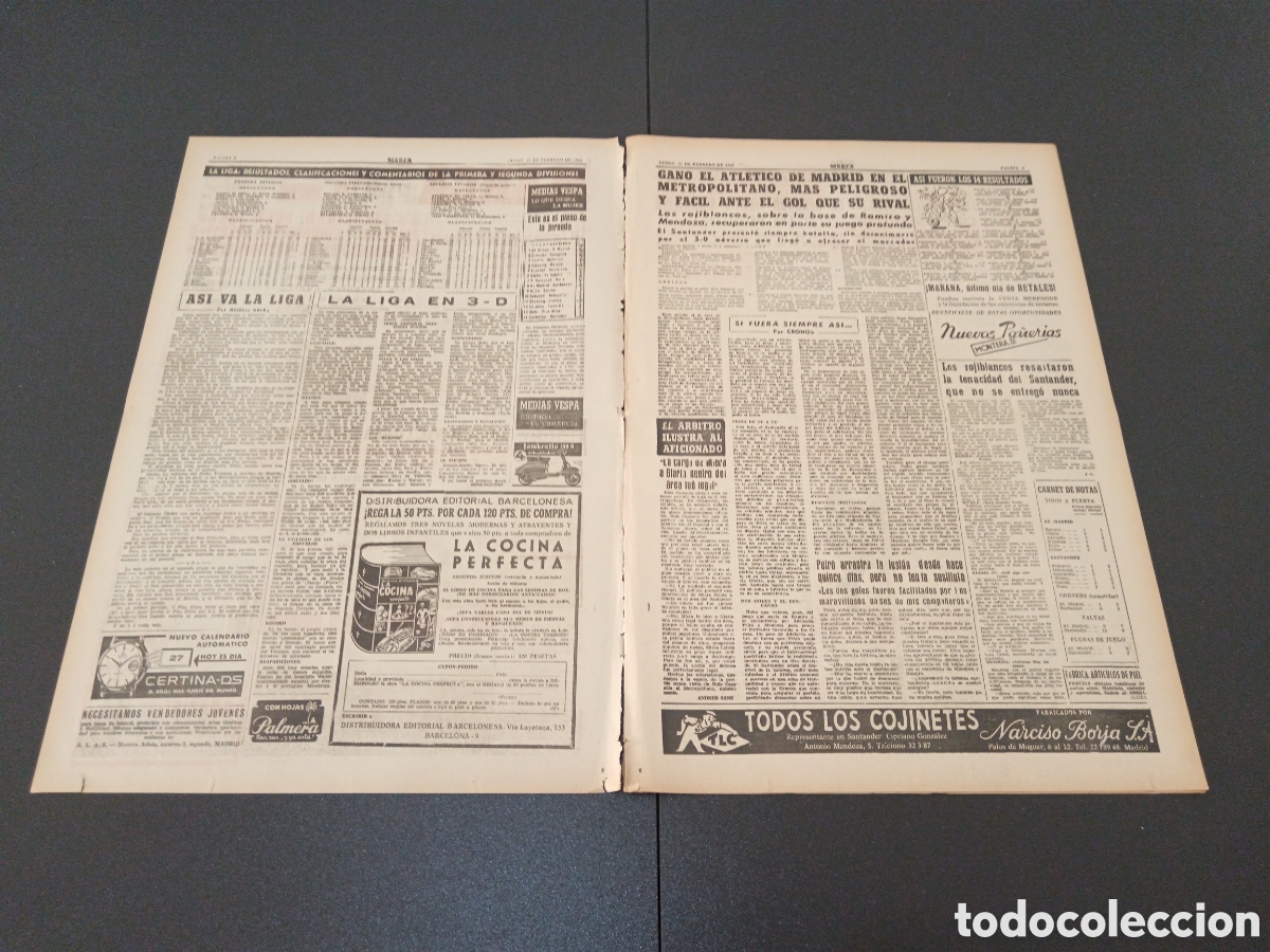 Coleccionismo deportivo: MARCA 27 DE FEBRERO 1961 - Foto 2