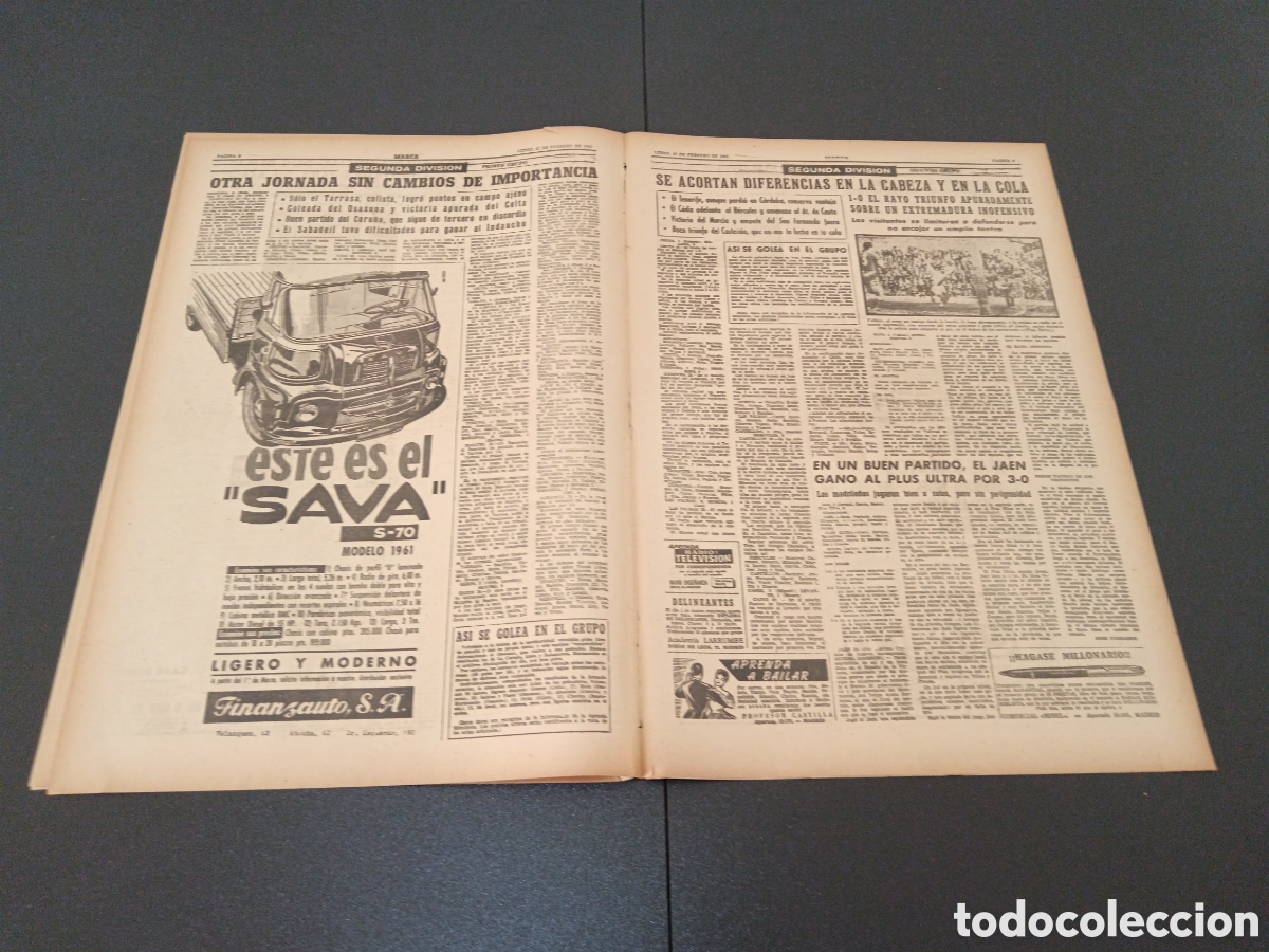 Coleccionismo deportivo: MARCA 27 DE FEBRERO 1961 - Foto 5