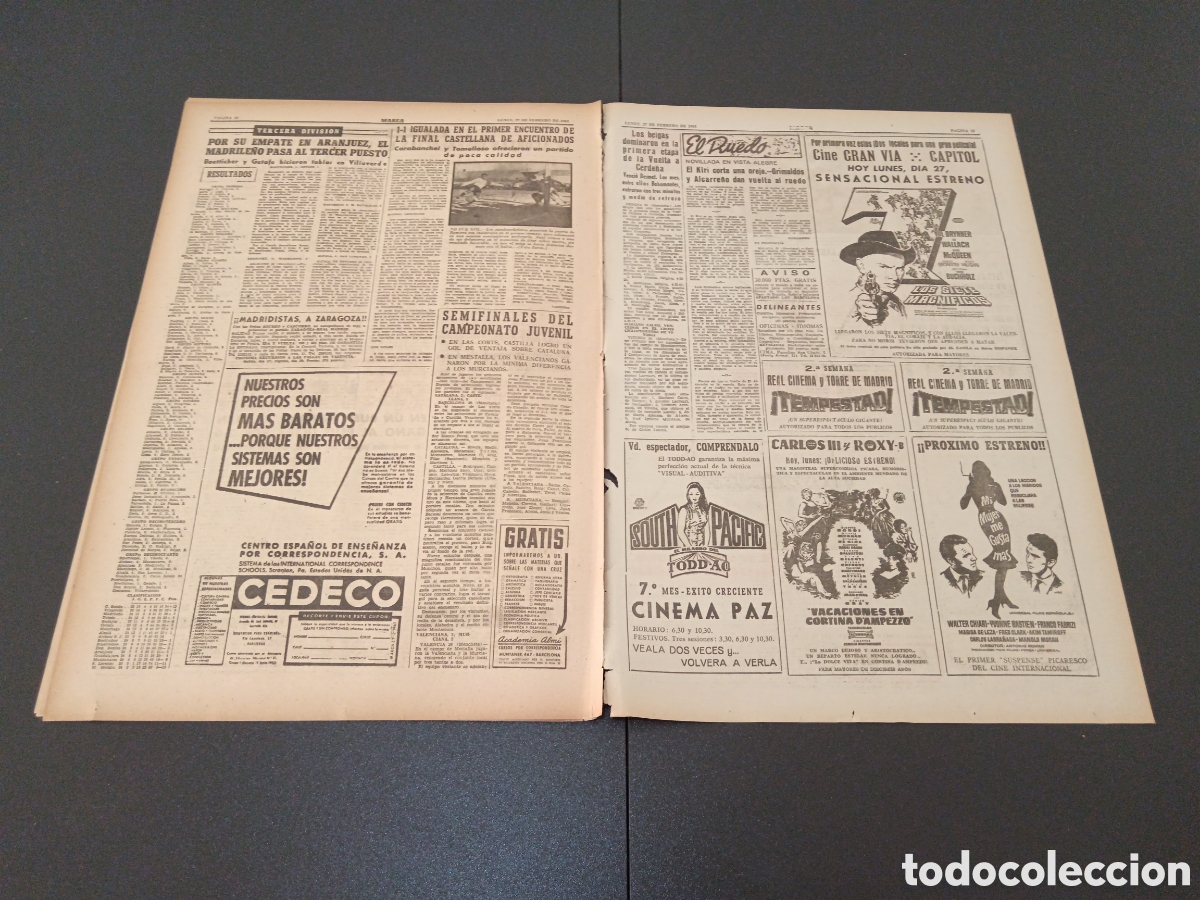 Coleccionismo deportivo: MARCA 27 DE FEBRERO 1961 - Foto 6