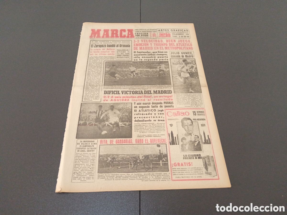 Coleccionismo deportivo: MARCA 27 DE FEBRERO 1961 - Foto 1