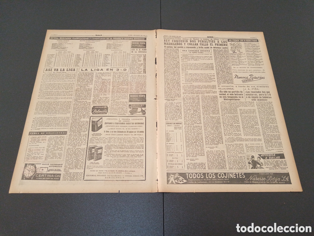 Coleccionismo deportivo: MARCA 06 DE MARZO 1961 - Foto 2