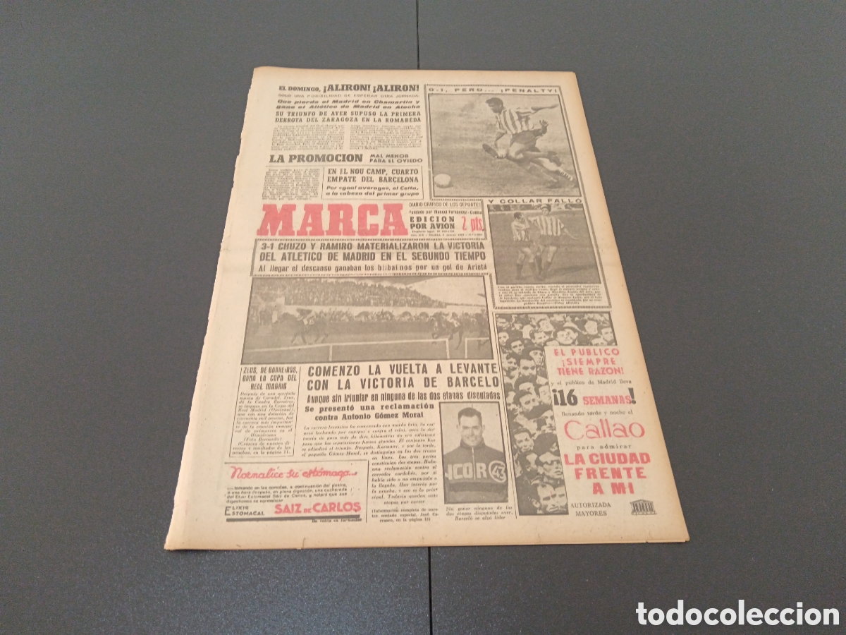 Coleccionismo deportivo: MARCA 06 DE MARZO 1961 - Foto 1