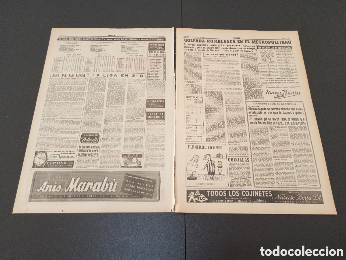 Coleccionismo deportivo: MARCA 20 DE MARZO 1961 - Foto 2
