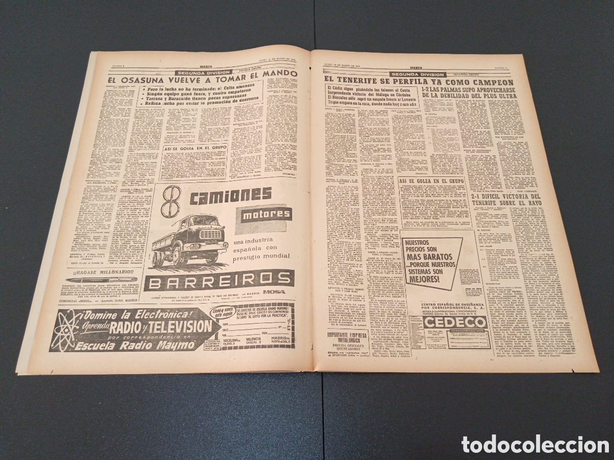 Coleccionismo deportivo: MARCA 20 DE MARZO 1961 - Foto 5