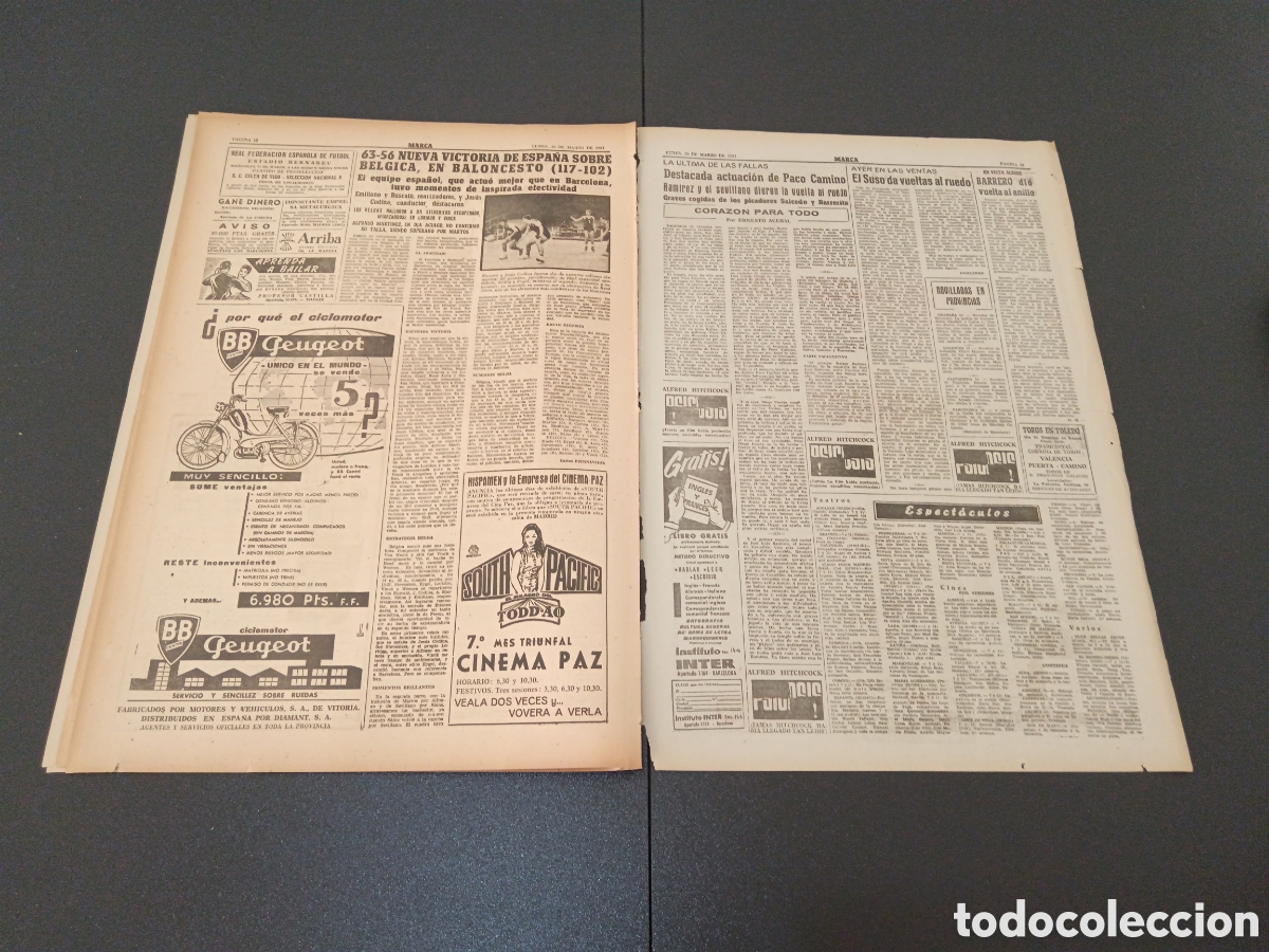Coleccionismo deportivo: MARCA 20 DE MARZO 1961 - Foto 7