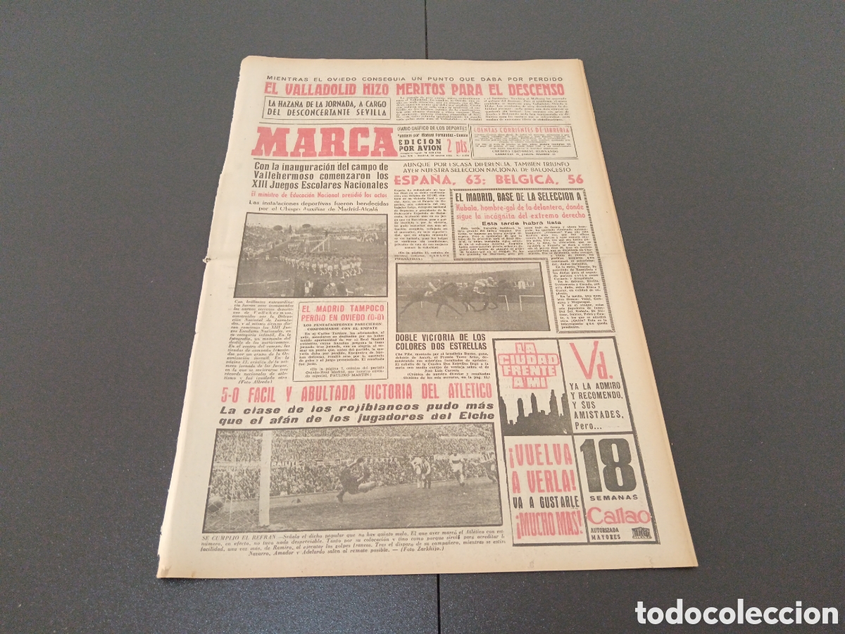 Coleccionismo deportivo: MARCA 20 DE MARZO 1961 - Foto 1