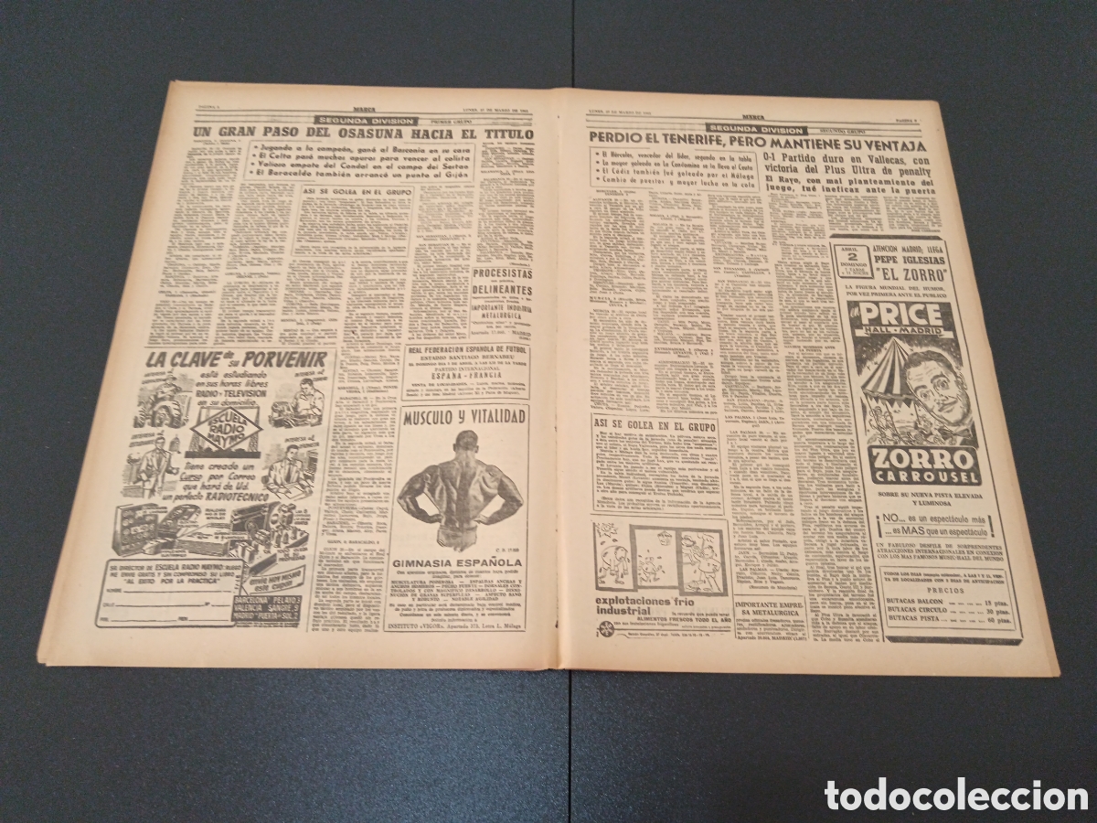 Coleccionismo deportivo: MARCA 27 DE MARZO 1961 - Foto 5