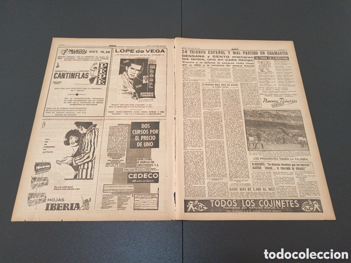 Coleccionismo deportivo: MARCA 03 DE ABRIL 1961 - Foto 2