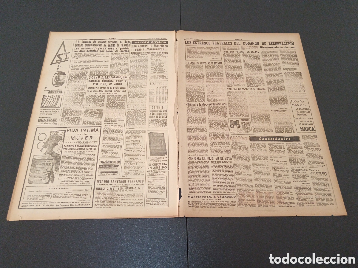 Coleccionismo deportivo: MARCA 03 DE ABRIL 1961 - Foto 4