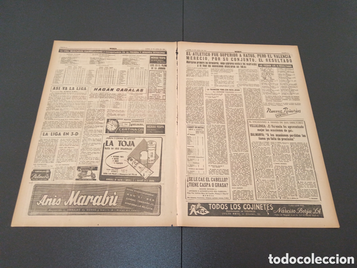 Coleccionismo deportivo: MARCA 10 DE ABRIL 1961 - Foto 2